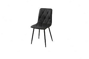 כסא פינת אוכל שחור דמוי עור דגם KUALA מבית Twins Design כסא פינת אוכל שחור דמוי עור דגם KUALA מבית Twins Design