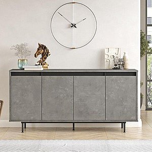 קונסולה מפוארת ברוחב 160 ס"מ צבע אפור משולב שחור דגם אמנון מבית Twins Design קונסולה מפוארת ברוחב 160 ס"מ צבע אפור משולב שחור דגם אמנון מבית Twins Design