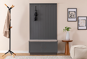 ארון תליה עם מקום לנעליים דגם הנרי אפור מבית Twins Design ארון תליה עם מקום לנעליים דגם הנרי אפור מבית Twins Design