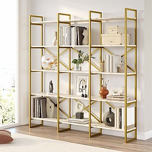 ספרית מדפים מחולקת ל3 מסדרת GOLD דגם אביאל מבית Twins Design ספרית מדפים מחולקת ל3 מסדרת GOLD דגם אביאל מבית Twins Design