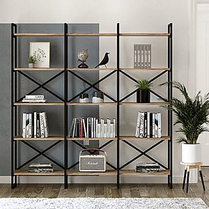 ספריה משולשת ברוחב 170 ס"מ דגם טוהר מבית Twins Design ספריה משולשת ברוחב 170 ס"מ דגם טוהר מבית Twins Design