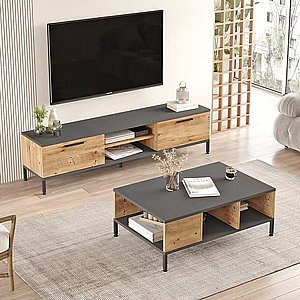 סט מזנון עומד ושולחן דגם לארי מבית Twins Design סט מזנון עומד ושולחן דגם לארי מבית Twins Design