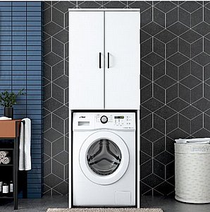 ארון שירות לחדר כביסה בצבע לבן דגם וייט מבית Twins Design ארון שירות לחדר כביסה בצבע לבן דגם וייט מבית Twins Design