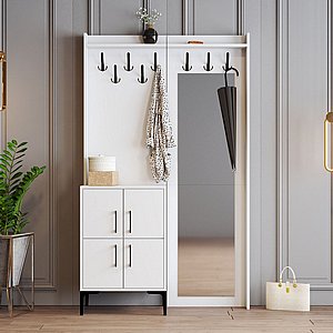 ארון כניסה בצבע לבן דגם קורטני מבית Twins Design ארון כניסה בצבע לבן דגם קורטני מבית Twins Design