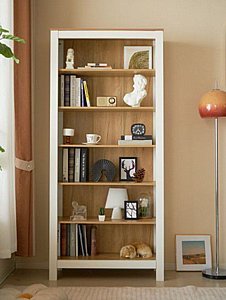 ספריית מדפים בגוון לבן בשילוב עץ טבעי – דגם מקרון ברוחב 90 ס"מ מבית Twins Design ספריית מדפים בגוון לבן בשילוב עץ טבעי – דגם מקרון ברוחב 90 ס"מ מבית Twins Design