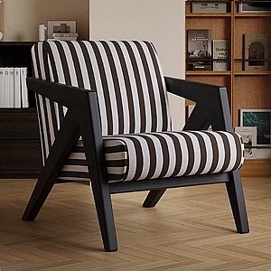 כורסה מעוצבת בדוגמת פסים שחור-לבן דגם גלורי מבית Twins Design כורסה מעוצבת בדוגמת פסים שחור-לבן דגם גלורי מבית Twins Design