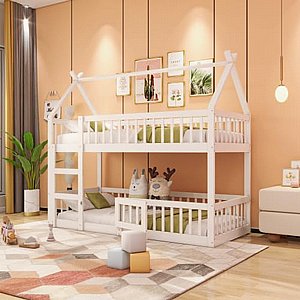 מיטת קומותיים בצורת בית דגם shelvy מבית TWINS DESIGN מיטת קומותיים בצורת בית דגם shelvy מבית TWINS DESIGN