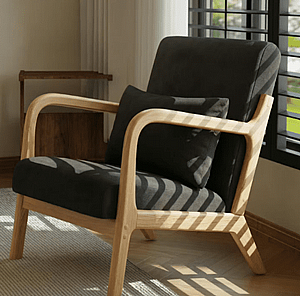 כורסא מעוצבת דגם נויה בצבע שחור מבית TWINS DESIGN כורסא מעוצבת דגם נויה בצבע שחור מבית TWINS DESIGN