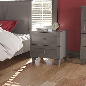 זוג שידות לילה 2 מגירות דגם סיד SIDE אפור מבית Twins Design זוג שידות לילה 2 מגירות דגם סיד SIDE אפור מבית Twins Design