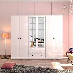 ארון בגדים 6 דלתות ברוחב 210 דגם פטרה Patara מבית Twins Design ארון בגדים 6 דלתות ברוחב 210 דגם פטרה Patara מבית Twins Design