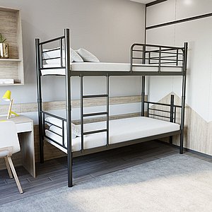 מיטת קומותיים ממתכת דגם נובה מבית Twins Design מיטת קומותיים ממתכת דגם נובה מבית Twins Design