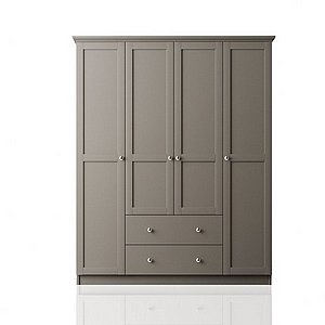 ארון בגדים 4 דלתות 2 מגירות ברוחב 140 דגם סיד side אפור מבית Twins Design ארון בגדים 4 דלתות 2 מגירות ברוחב 140 דגם סיד side אפור מבית Twins Design