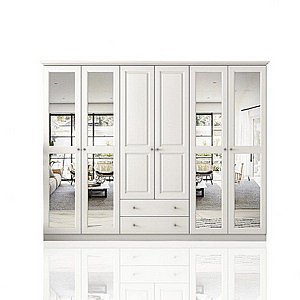 ארון בגדים 6 דלתות ברוחב 210 דגם מירה מבית Twins Design ארון בגדים 6 דלתות ברוחב 210 דגם מירה מבית Twins Design