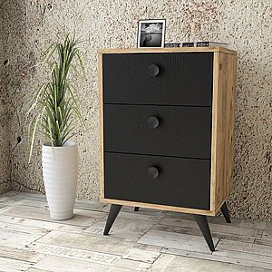 שידה קומודה 3 מגירות דגם שובל מבית Twins Design שידה קומודה 3 מגירות דגם שובל מבית Twins Design