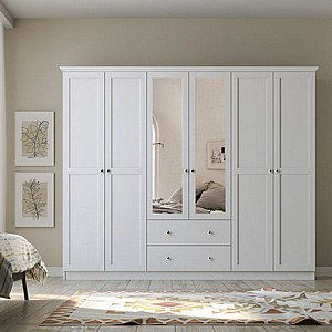 ארון בגדים 6 דלתות ברוחב 210 דגם סיד מבית Twins Design ארון בגדים 6 דלתות ברוחב 210 דגם סיד מבית Twins Design